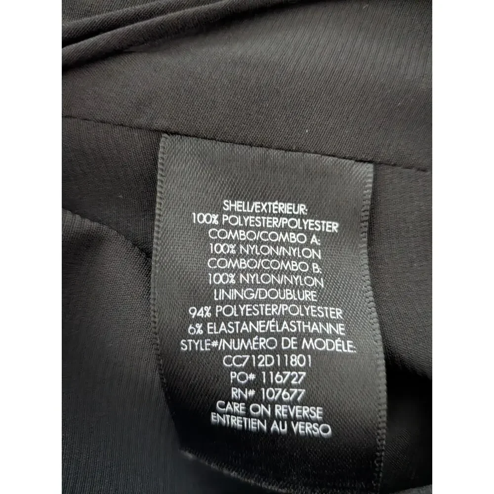 Women's Alice & Olivia Black Lace Romper Junie Cold Shoulder Back Zip Size 4 - Picture 7 of 10